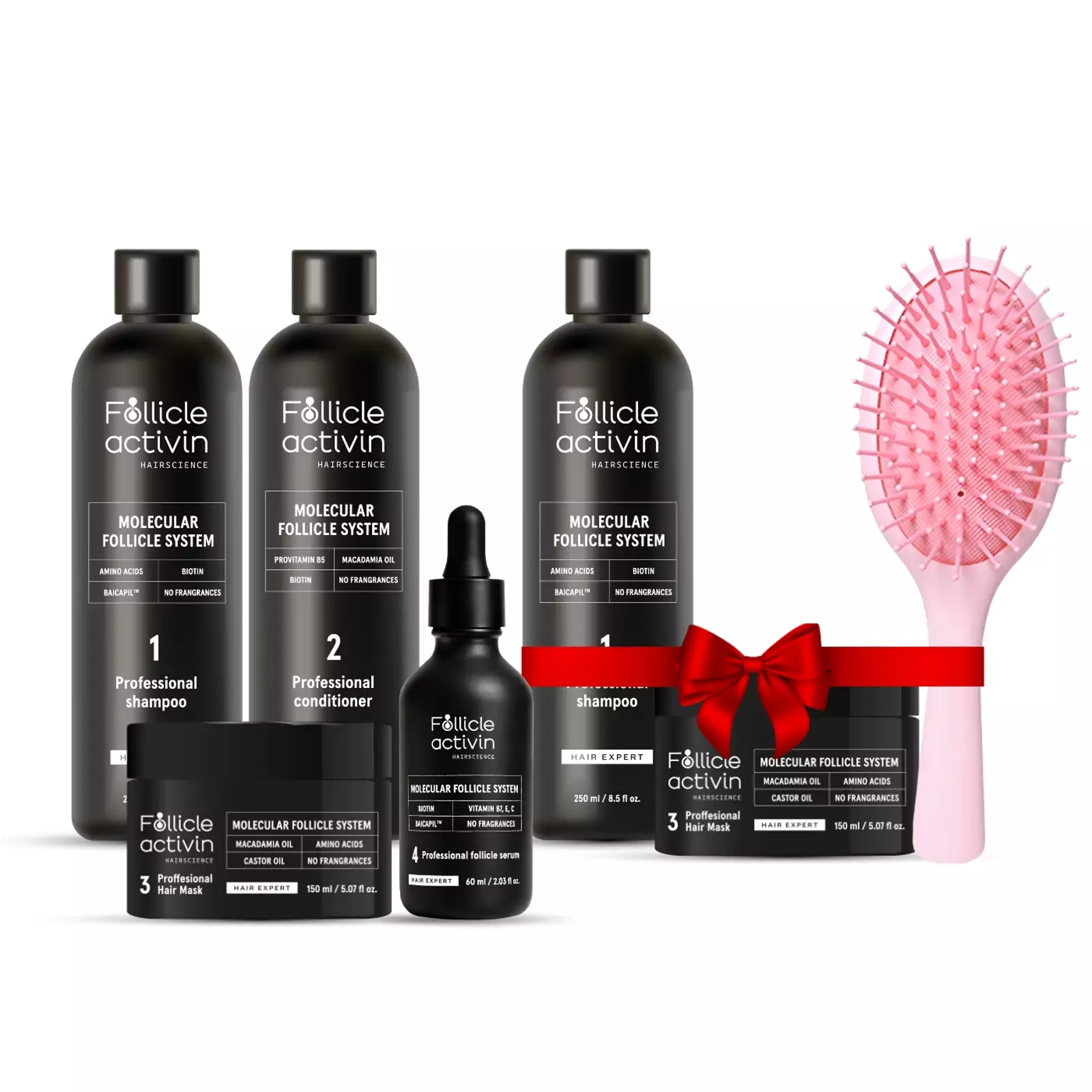 Follicle Activin – sada pro růst nových vlasů a urychlený růst + Doplňková dárková sada Follicle Activin – sada pro růst nových vlasů a urychlený růst + Doplňková dárková sada